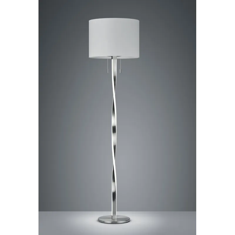 TRIO Lampadaire intérieur nickel mat NANDOR - Pas cher