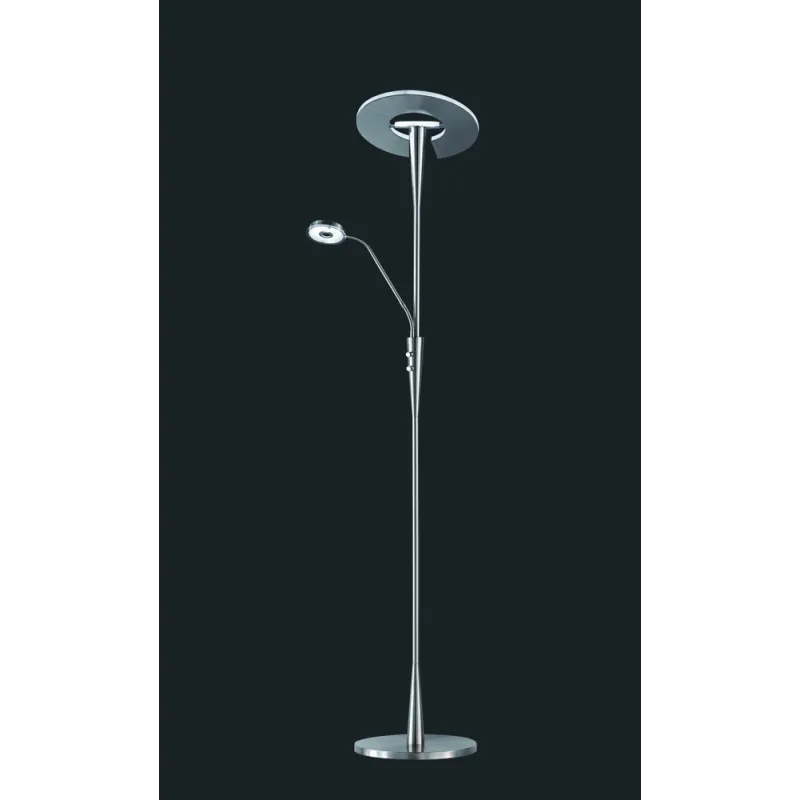 TRIO Lampadaire intérieur nickel mat QUEBEC - Pas cher