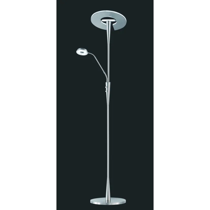 TRIO Lampadaire intérieur nickel mat QUEBEC - Pas cher