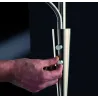 TRIO Lampadaire intérieur nickel mat QUEBEC - Pas cher