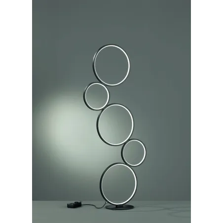 TRIO Lampadaire intérieur noir mat RONDO - Pas cher