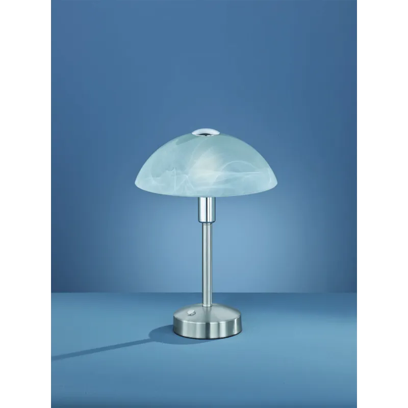TRIO Lampe de table intérieur nickel mat et albâtre DONNA - Pas cher