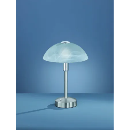TRIO Lampe de table intérieur nickel mat et albâtre DONNA - Pas cher