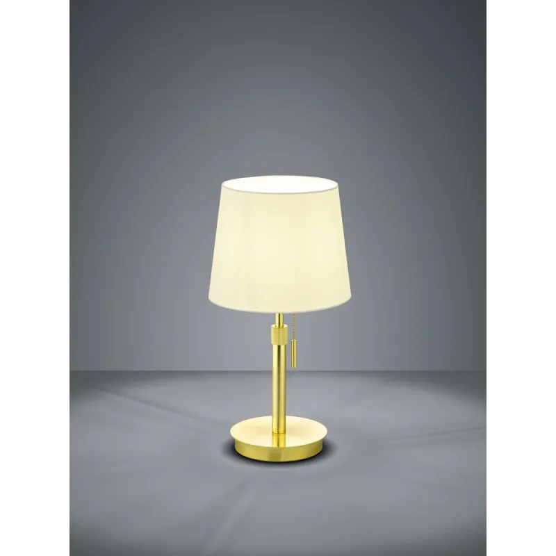 TRIO Lampe de table intérieur laiton mat et blanc LYON - Pas cher