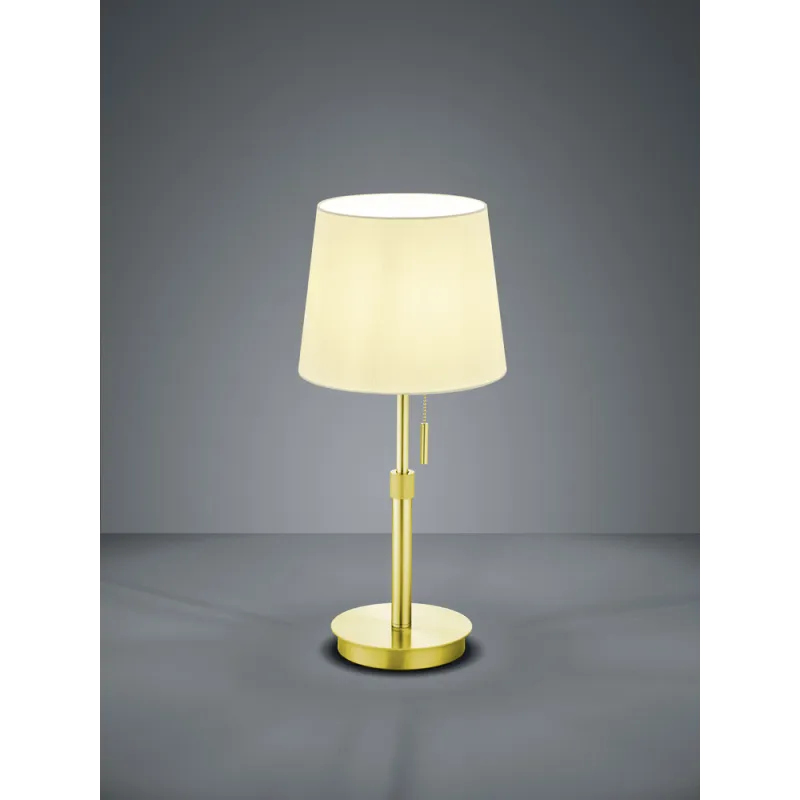 TRIO Lampe de table intérieur laiton mat et blanc LYON - Pas cher
