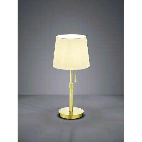 TRIO Lampe de table intérieur laiton mat et blanc LYON - Pas cher