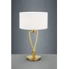 TRIO Lampe de table intérieur laiton mat et blanc PARIS II - Pas cher