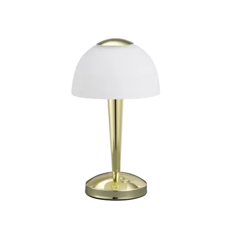 TRIO Lampe de table intérieur laiton polis et blanc VENTURA - Pas cher