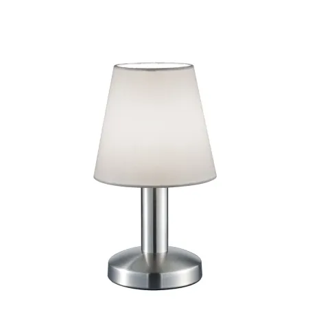 TRIO Lampe de table intérieur nickel mat et blanc MATS - Pas cher