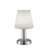 TRIO Lampe de table intérieur nickel mat et blanc MATS - Pas cher
