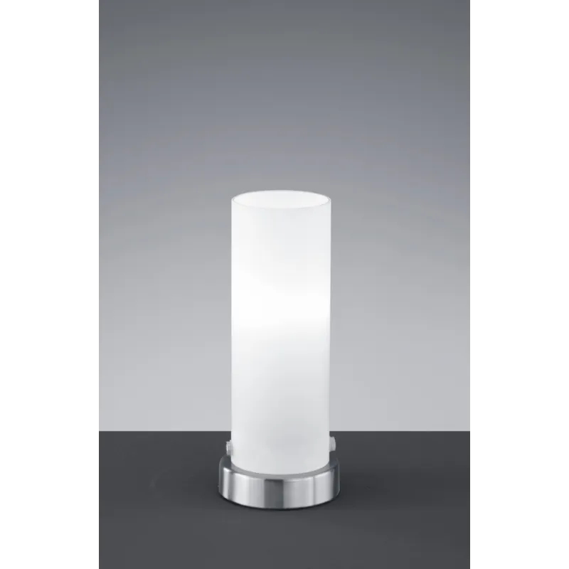 TRIO Lampe de table intérieur nickel mat et blanc SETA - Pas cher