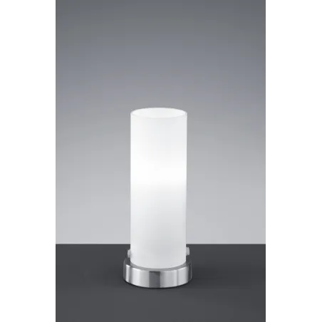TRIO Lampe de table intérieur nickel mat et blanc SETA - Pas cher