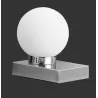 TRIO Lampe de table intérieur nickel mat et blanc DAVI - Pas cher