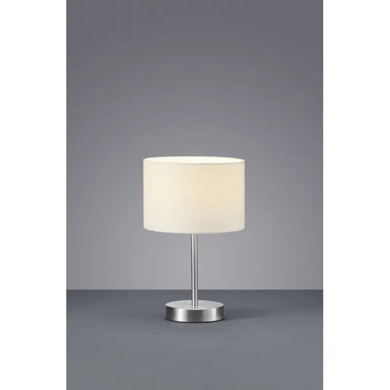 TRIO Lampe de table intérieur nickel mat et blanc HOTEL - Pas cher
