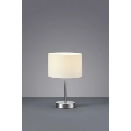 TRIO Lampe de table intérieur nickel mat et blanc HOTEL - Pas cher