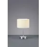 TRIO Lampe de table intérieur nickel mat et blanc HOTEL - Pas cher