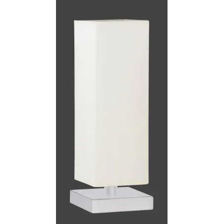 TRIO Lampe de table intérieur nickel mat et blanc PIET - Pas cher