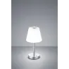TRIO Lampe de table intérieur nickel mat et blanc EMERALD - Pas cher
