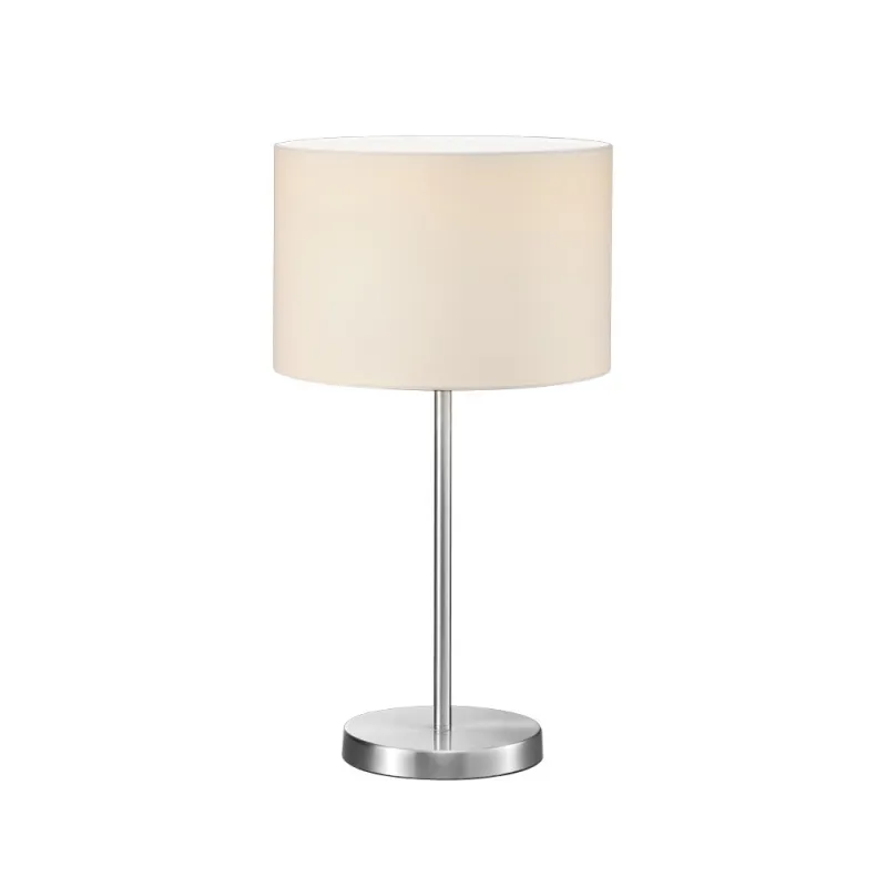 TRIO Lampe de table intérieur nickel mat et blanc HOTEL - Pas cher