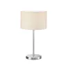 TRIO Lampe de table intérieur nickel mat et blanc HOTEL - Pas cher