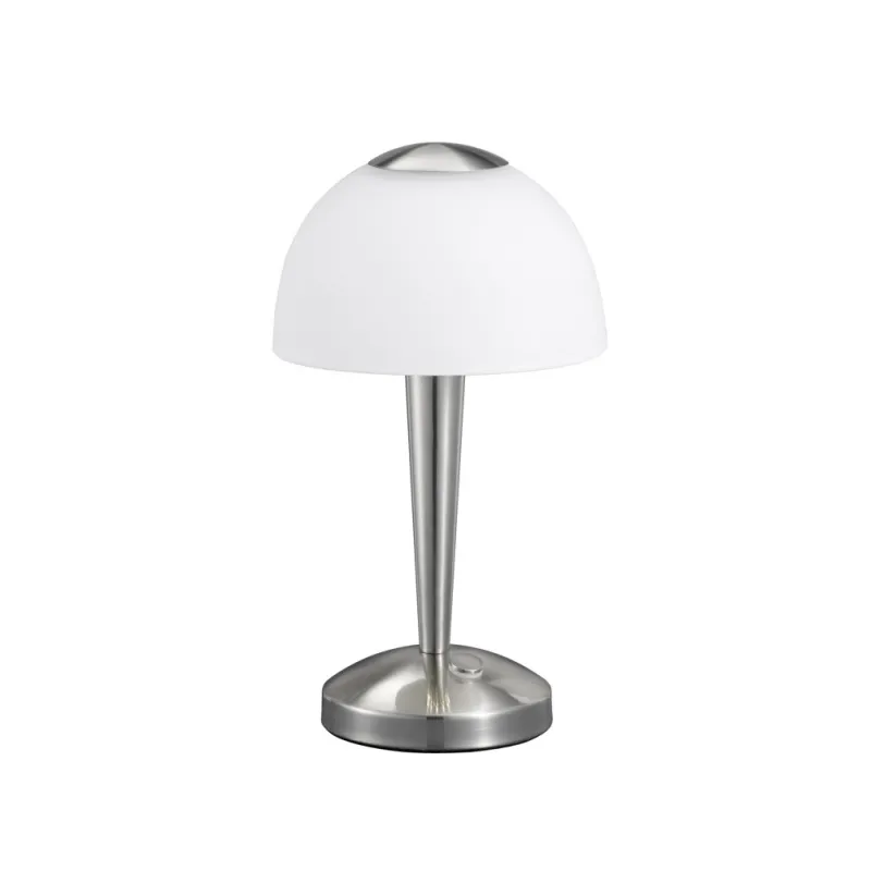 TRIO Lampe de table intérieur nickel mat et blanc VENTURA - Pas cher