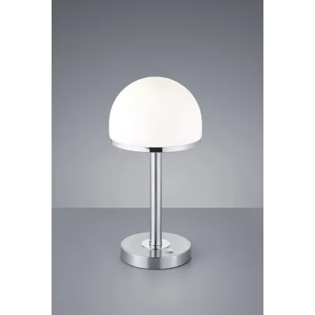 TRIO Lampe de table intérieur nickel mat et blanc BERLIN - Pas cher