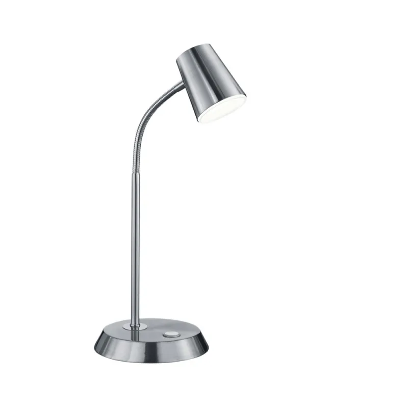 TRIO Lampe de table intérieur nickel mat et blanc NARCOS - Pas cher