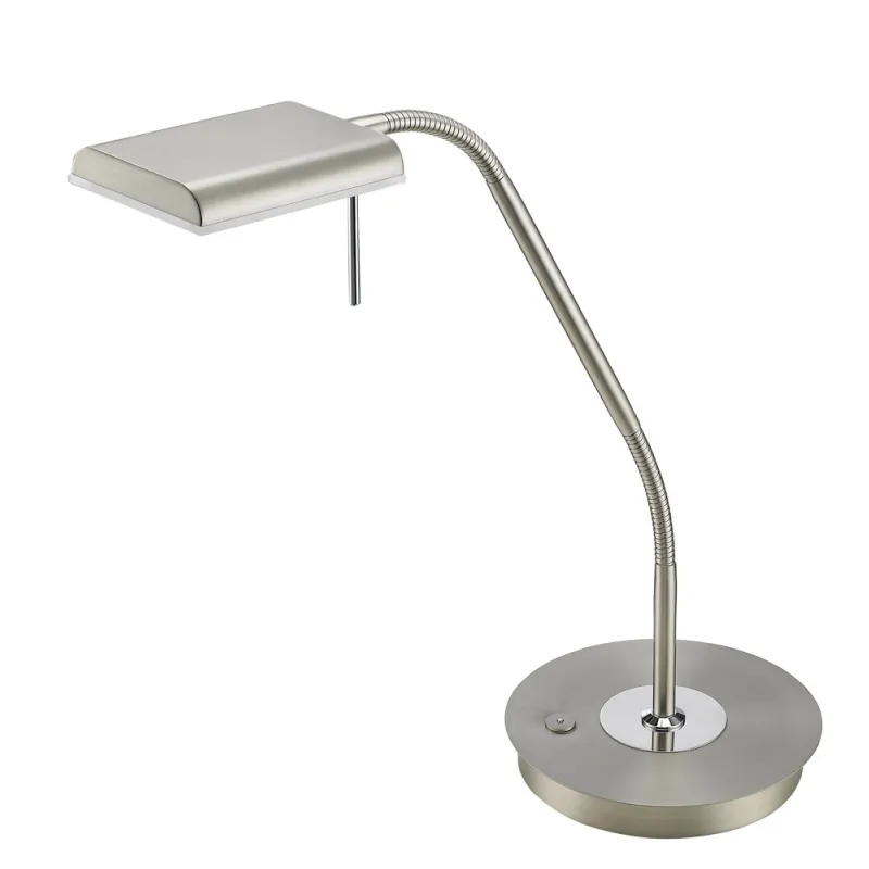 TRIO Lampe de table intérieur nickel mat et blanc BERGAMO - Pas cher