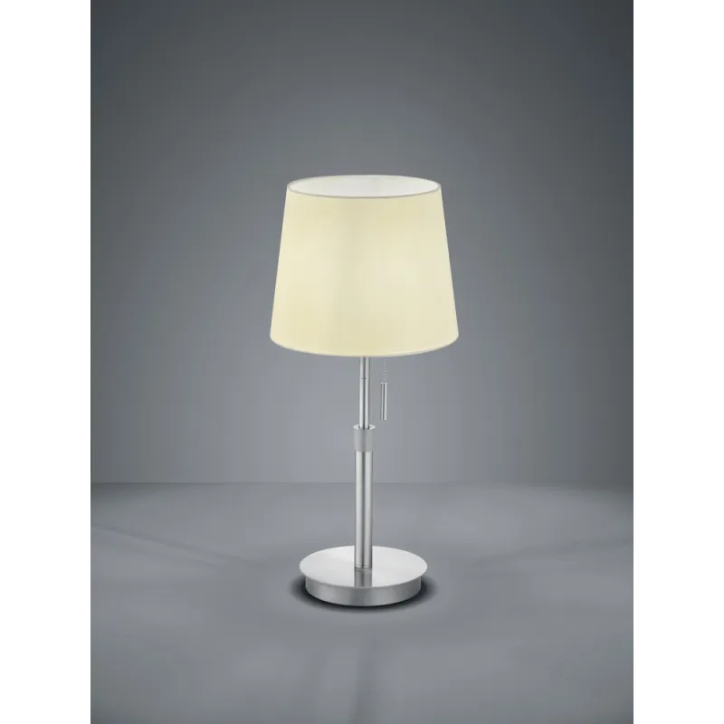 TRIO Lampe de table intérieur nickel mat et blanc LYON - Pas cher