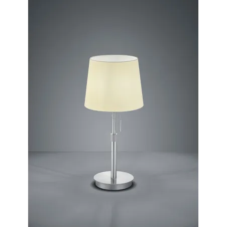 TRIO Lampe de table intérieur nickel mat et blanc LYON - Pas cher