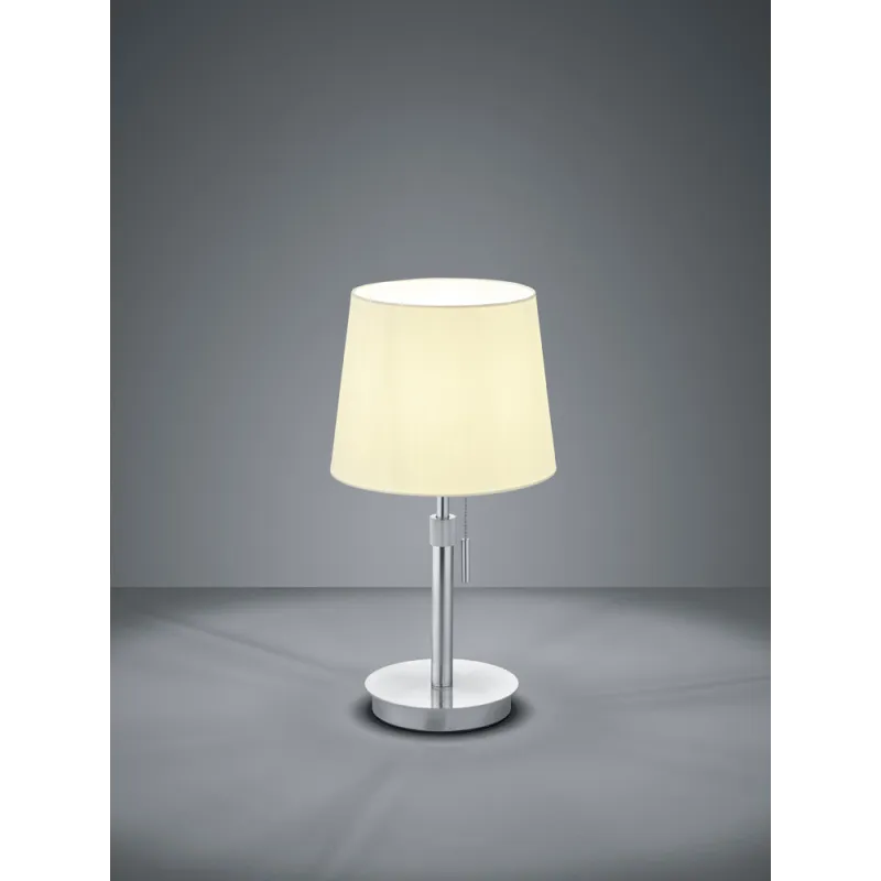 TRIO Lampe de table intérieur nickel mat et blanc LYON - Pas cher