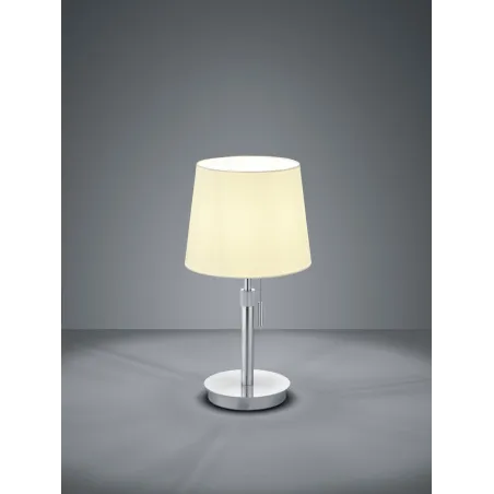 TRIO Lampe de table intérieur nickel mat et blanc LYON - Pas cher