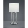 TRIO Lampe de table intérieur nickel mat et blanc TANDORI - Pas cher