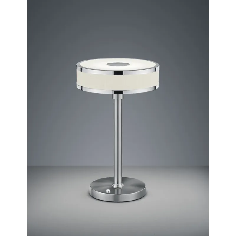 TRIO Lampe de table intérieur nickel mat et chrome AGENTO - Pas cher