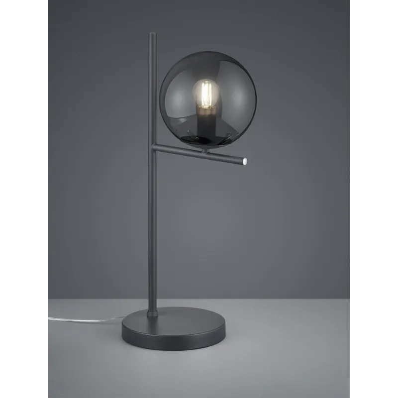 TRIO Lampe de table intérieur antracite et fumé PURE - Pas cher