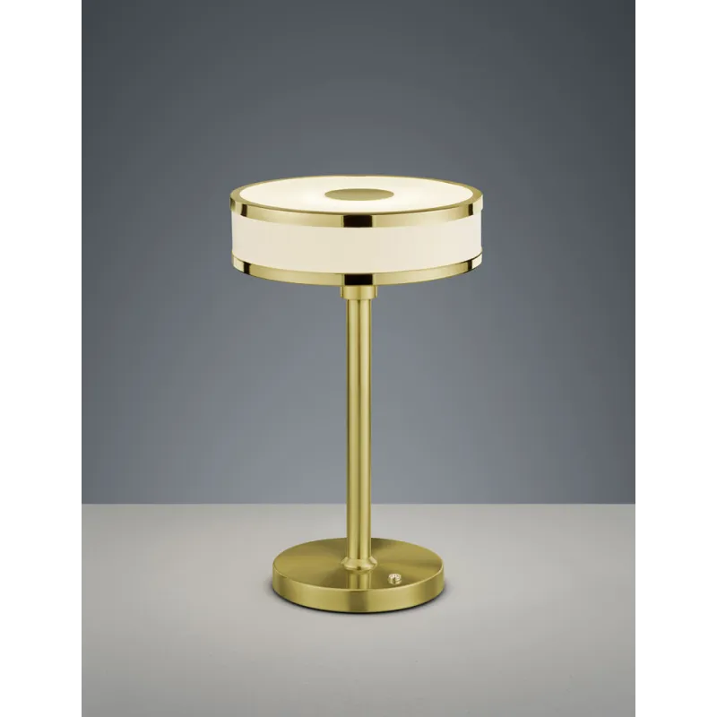 TRIO Lampe de table intérieur laiton mat et or AGENTO - Pas cher