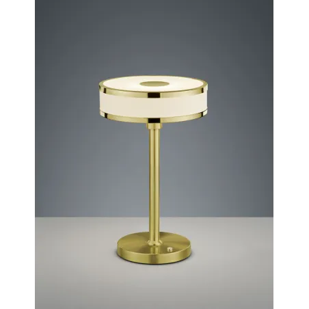 TRIO Lampe de table intérieur laiton mat et or AGENTO - Pas cher