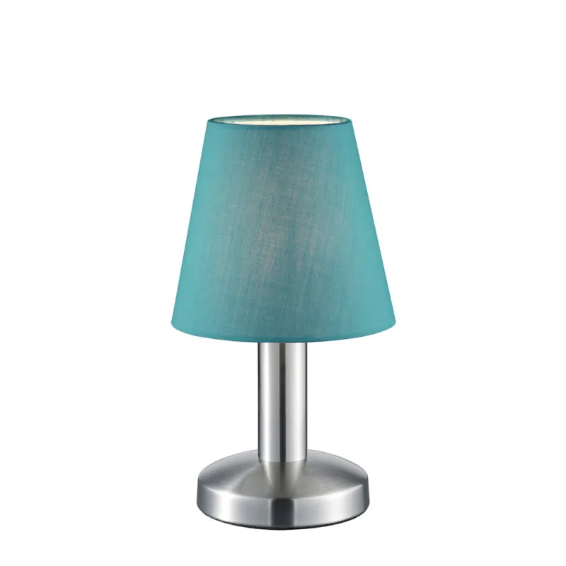 TRIO Lampe de table intérieur nickel mat et turquoise MATS - Pas cher