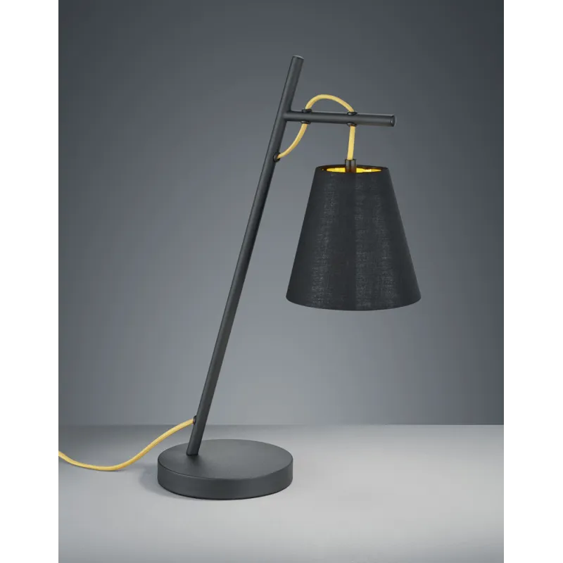 TRIO Lampe de table intérieur noir mat ANDREUS - Pas cher