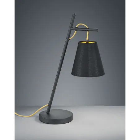 TRIO Lampe de table intérieur noir mat ANDREUS - Pas cher