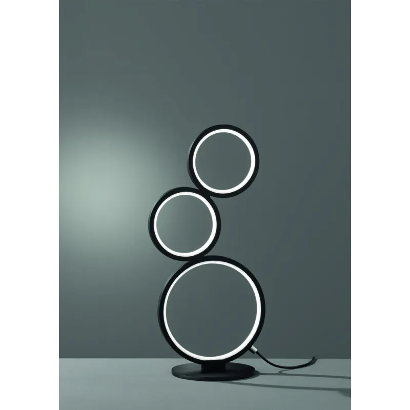 TRIO Lampe de table intérieur noir mat RONDO - Pas cher