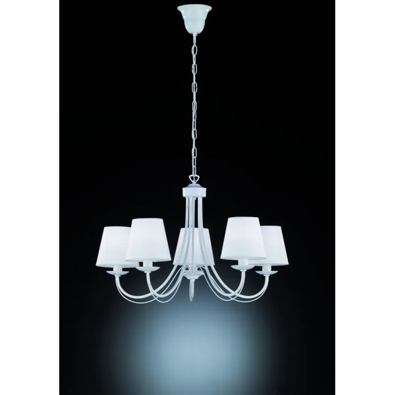 TRIO Lustre intérieur blanc mat et blanc CORTEZ - Pas cher