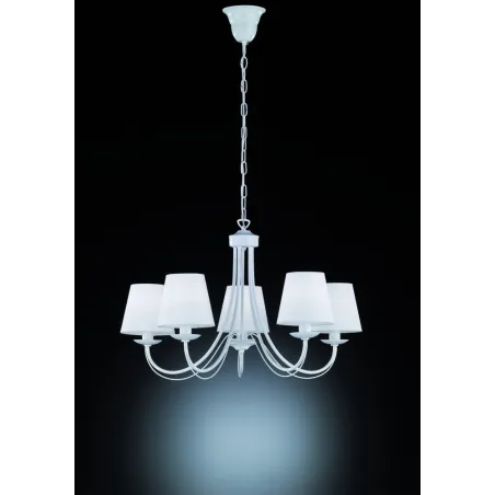 TRIO Lustre intérieur blanc mat et blanc CORTEZ - Pas cher