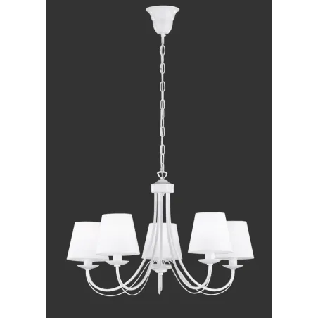 TRIO Lustre intérieur blanc mat et blanc CORTEZ - Pas cher