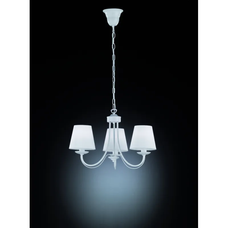 TRIO Lustre intérieur blanc mat et blanc mat CORTEZ - Pas cher
