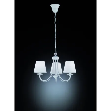 TRIO Lustre intérieur blanc mat et blanc mat CORTEZ - Pas cher