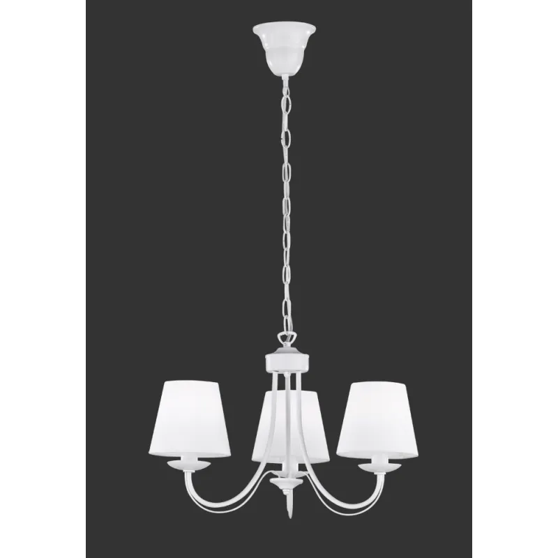 TRIO Lustre intérieur blanc mat et blanc mat CORTEZ - Pas cher