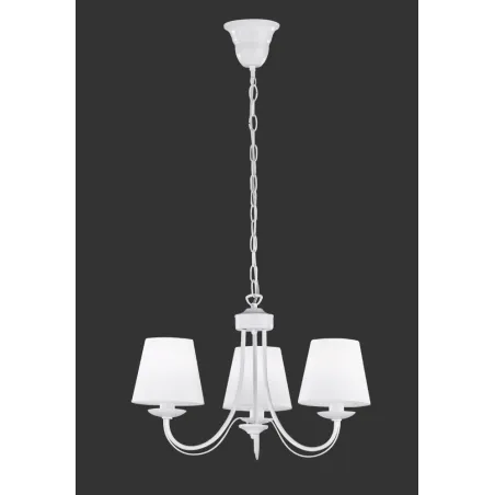 TRIO Lustre intérieur blanc mat et blanc mat CORTEZ - Pas cher