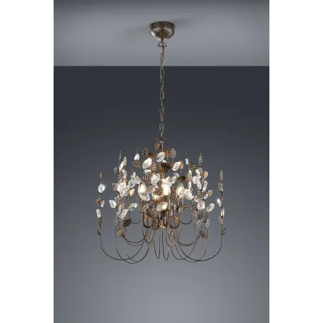 TRIO Lustre intérieur rouille antique NAPOLI - Pas cher
