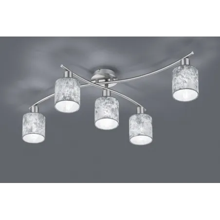 TRIO Plafonnier intérieur nickel mat et argent GARDA - Pas cher